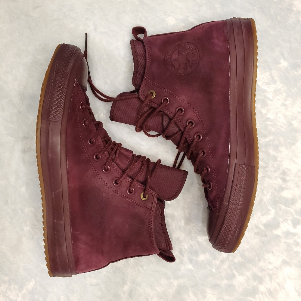Burgundy Converse Sneakers - WMNS 11.5 / MENS 9.5